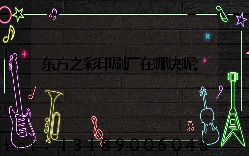 东方之彩印刷厂在哪块呢